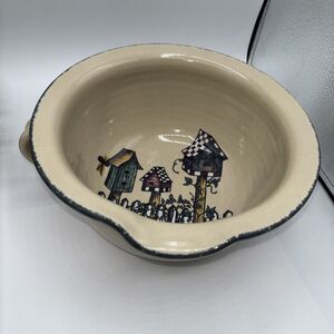 Home & Garden Party 2005 Birdhouse Stoneware Batter Bowl 2-Handles Replacement